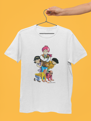 Chacha Chaudhary White Tshirt
