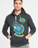 Suppandi Feeling Sinking Charcoal Hoodie