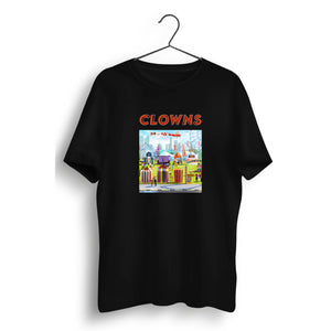 Clowns Graphic Printed Black Tee