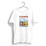 Clowns Graphic Printed White Tee