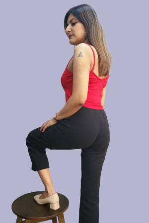 Black Ankle Length Pants