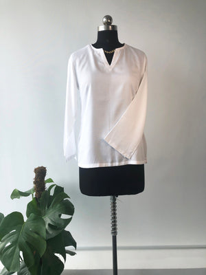 V Neck Top With Gold Chain