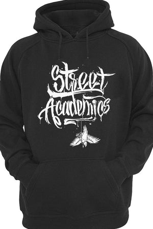 Street Academics Logo Black All Weather Hoodie