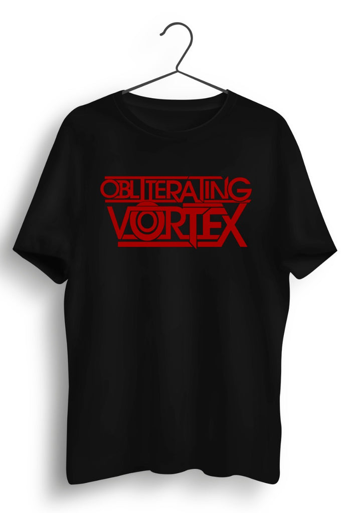 OV Logo Print Black Tshirt