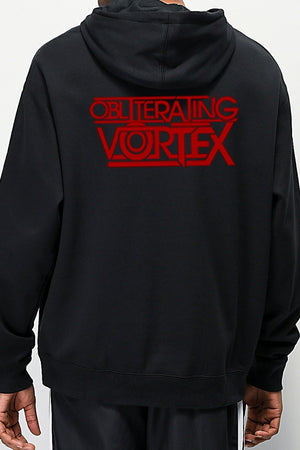 Black Hoodie With Logo Print