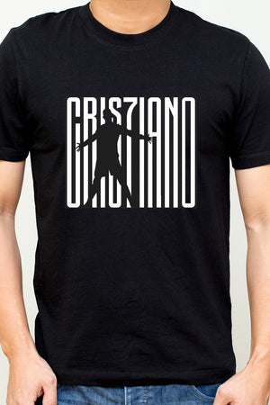 Cristiano Ronaldo - Superior Silhouette Profile Black Casual T-Shirt