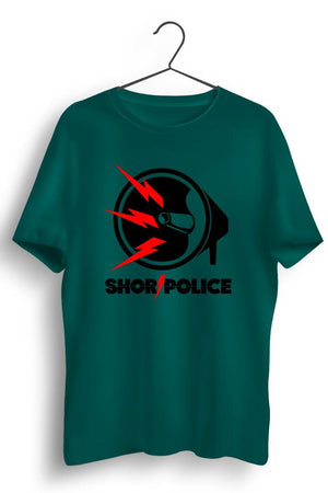 Shor Police Logo Green Tshirt