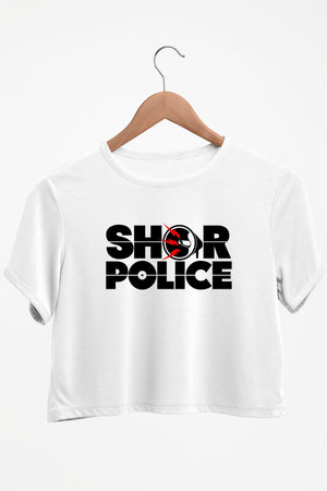 Shor Police White Crop Top