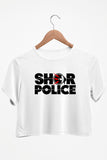 Shor Police White Crop Top