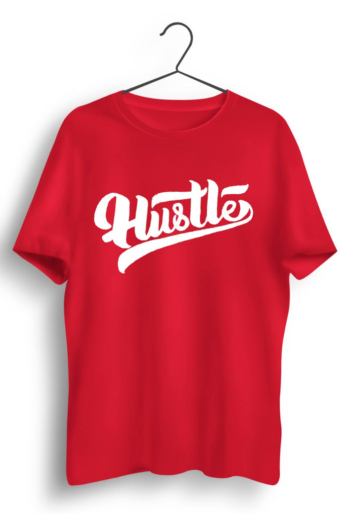 Hustle Red Cotton Tshirt