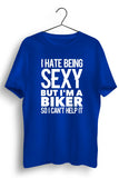 Hate Being Sexy Blue Biker Tshirt