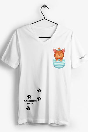 Aankhon Mein Graphic Printed White Tshirt
