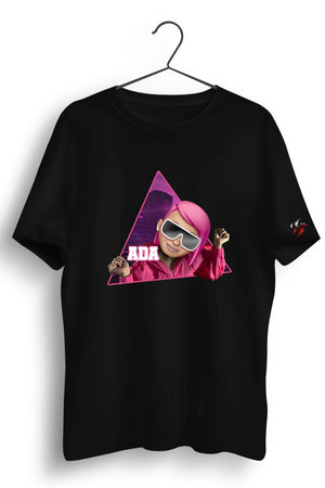 Ada Graphic Printed Black Tshirt