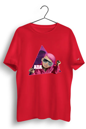Ada Graphic Printed Red Tshirt