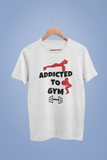 Addicted to Gym White Tshirt