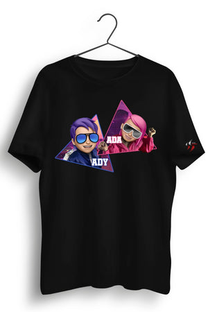 Ady Ada Printed Black Tshirt