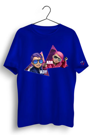 Ady Ada Printed Blue Tshirt