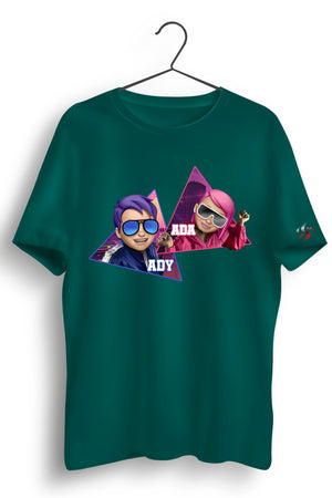 Ady Ada Printed Green Tshirt