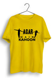 Agar Mai Kahoon Graphic Printed Yellow Tshirt