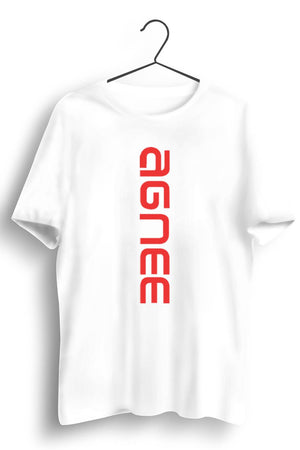 Agnee Text Vertical Printed Tee