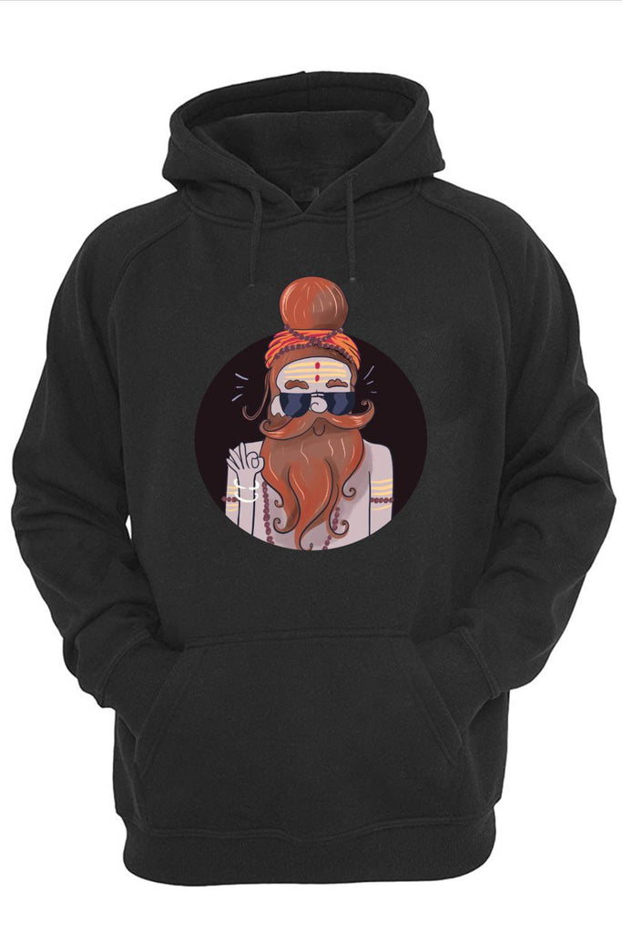 Calm Baba Graphic Printed Hoodie