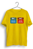 BC AC Graphic Printed Yellow Tshirt