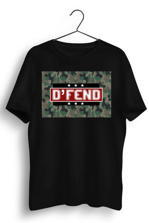 DFend Camo Print Black Tshirt