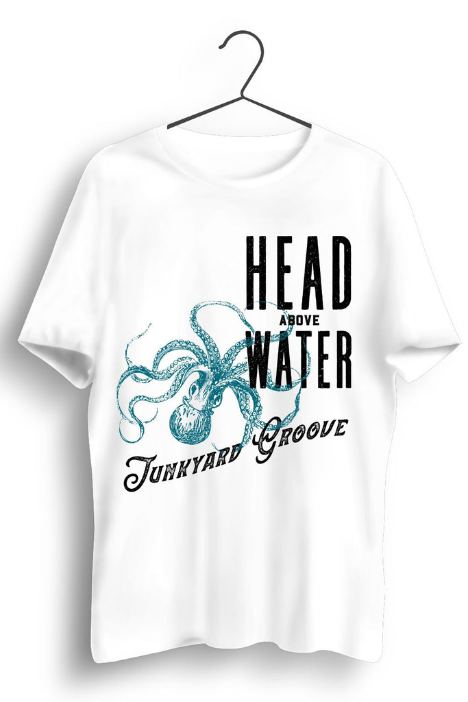 Head Above Water Blue Octopus Print