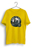 Born To Ride Circular Print Yellow Tshirt