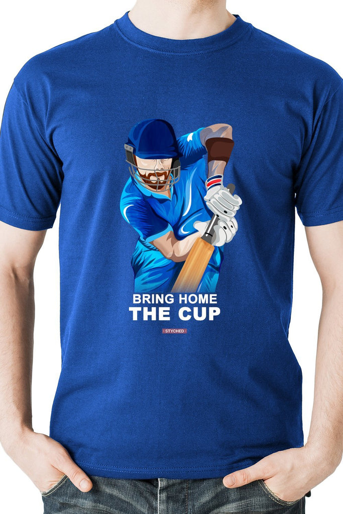 Bring Home The World Cup 2019 - Blue Cricket Fan Tee