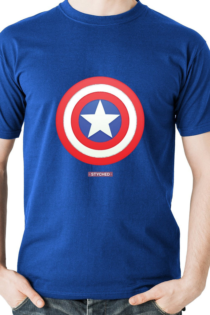 Captain America Shield Blue T-Shirt