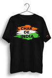 Chak De India National Flag Printed Black Tshirt