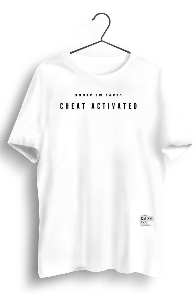 Cheat Activated Graphic Printed White Tshirt