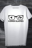 Coder Glasses - Coder Tee White