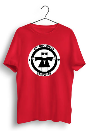 CT Records Graphic Printed Red Tee