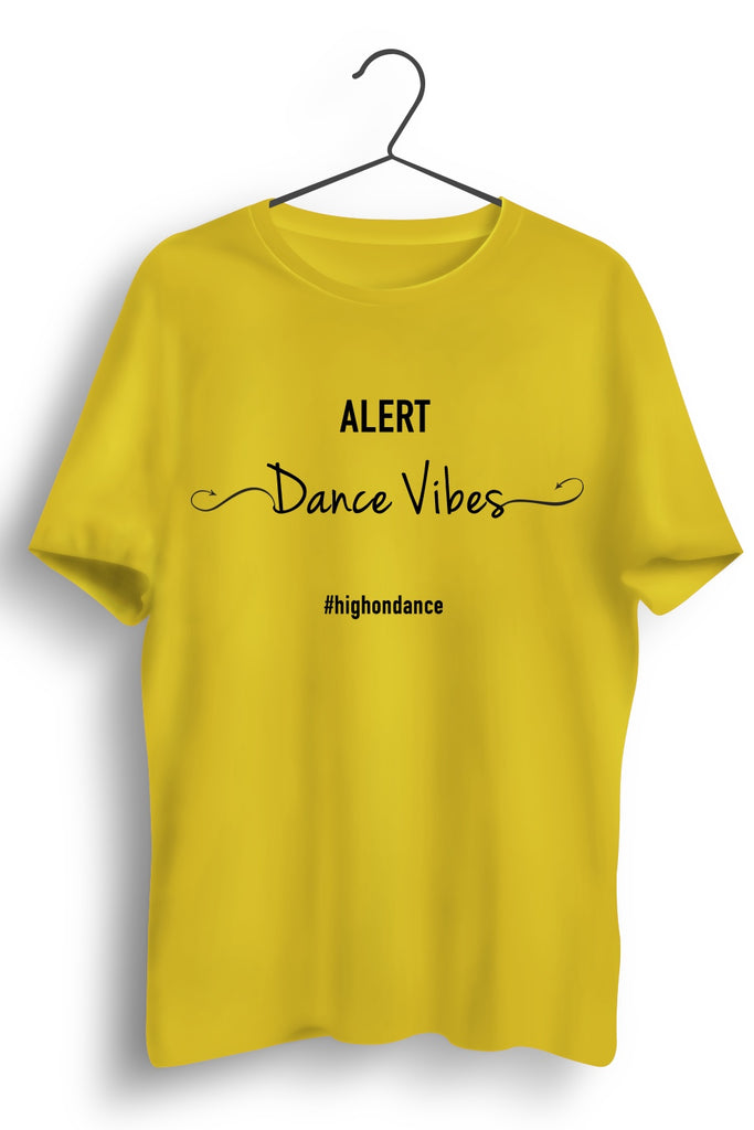Dance Vibes Graphic Printed Yellow Tshirt
