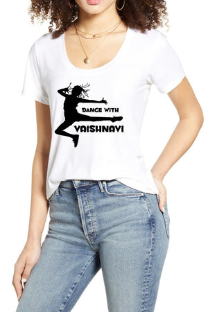 Dance With Vaishnavi White Tee