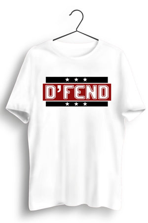DFend Logo White Tshirt