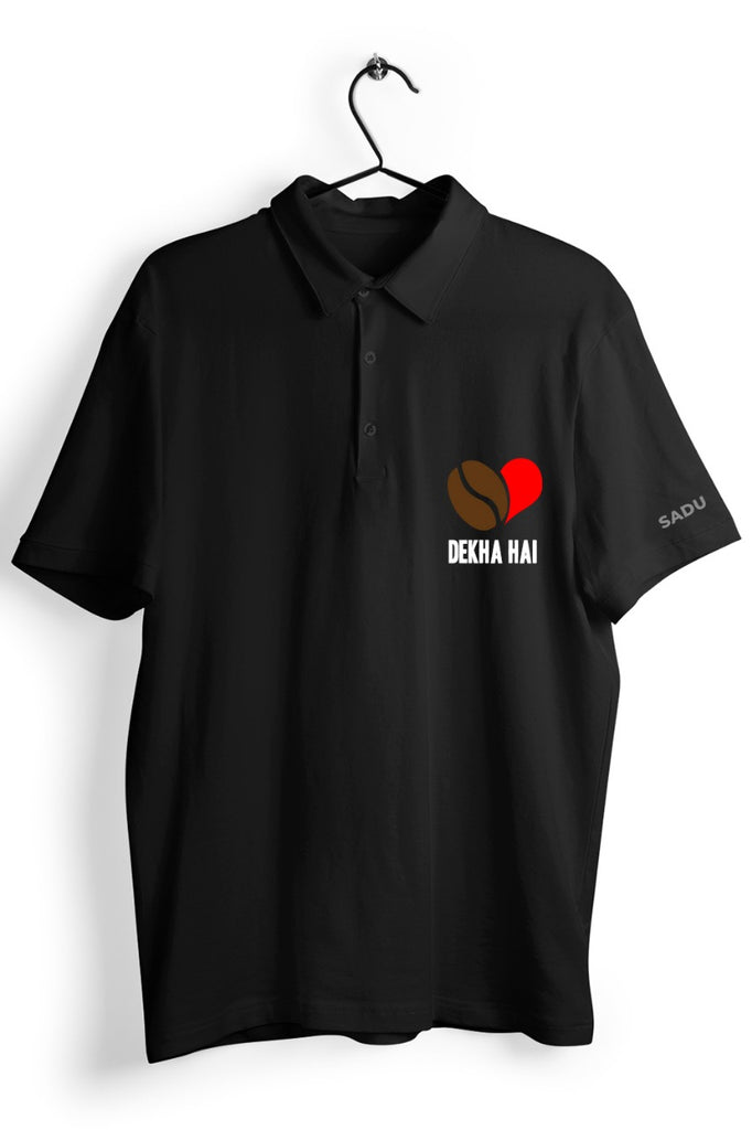 Dekha Hai Black Polo Tshirt