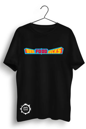 Desi Food Rocks Black Tshirt