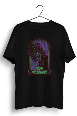 Devil Incarnate Graphic Printed Black Tshirt