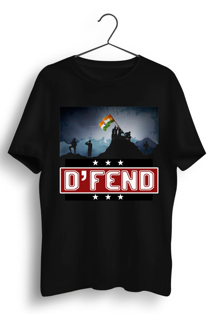 DFend - Salute to Indian Army Black Tshirt