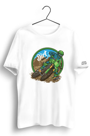 Dirt Bike Passion White Biker Tshirt