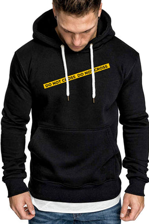 Do Not Cross Premium Black Non Zipper Hoodie
