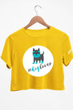 Dog Lover Yellow Crop Top