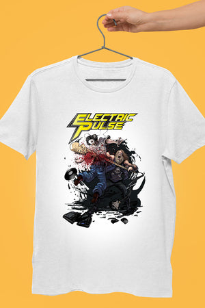 Electric Pulse - Hard Rock Band White Fan Tshirt