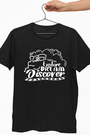 Explore Dream Discover Black Tshirt