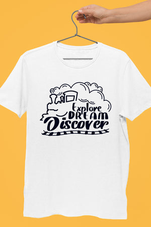 Explore Dream Discover White Tshirt