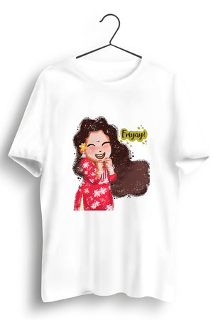 Friyay Graphic Printed White Tshirt