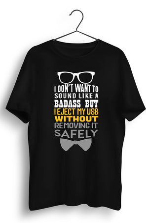 Eject USB Black Tshirt